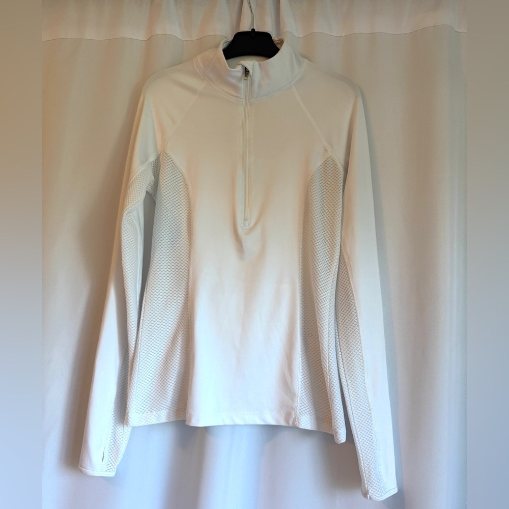 Forever 21 White Athletic Long Sleeve Half-Zip Top – Size M